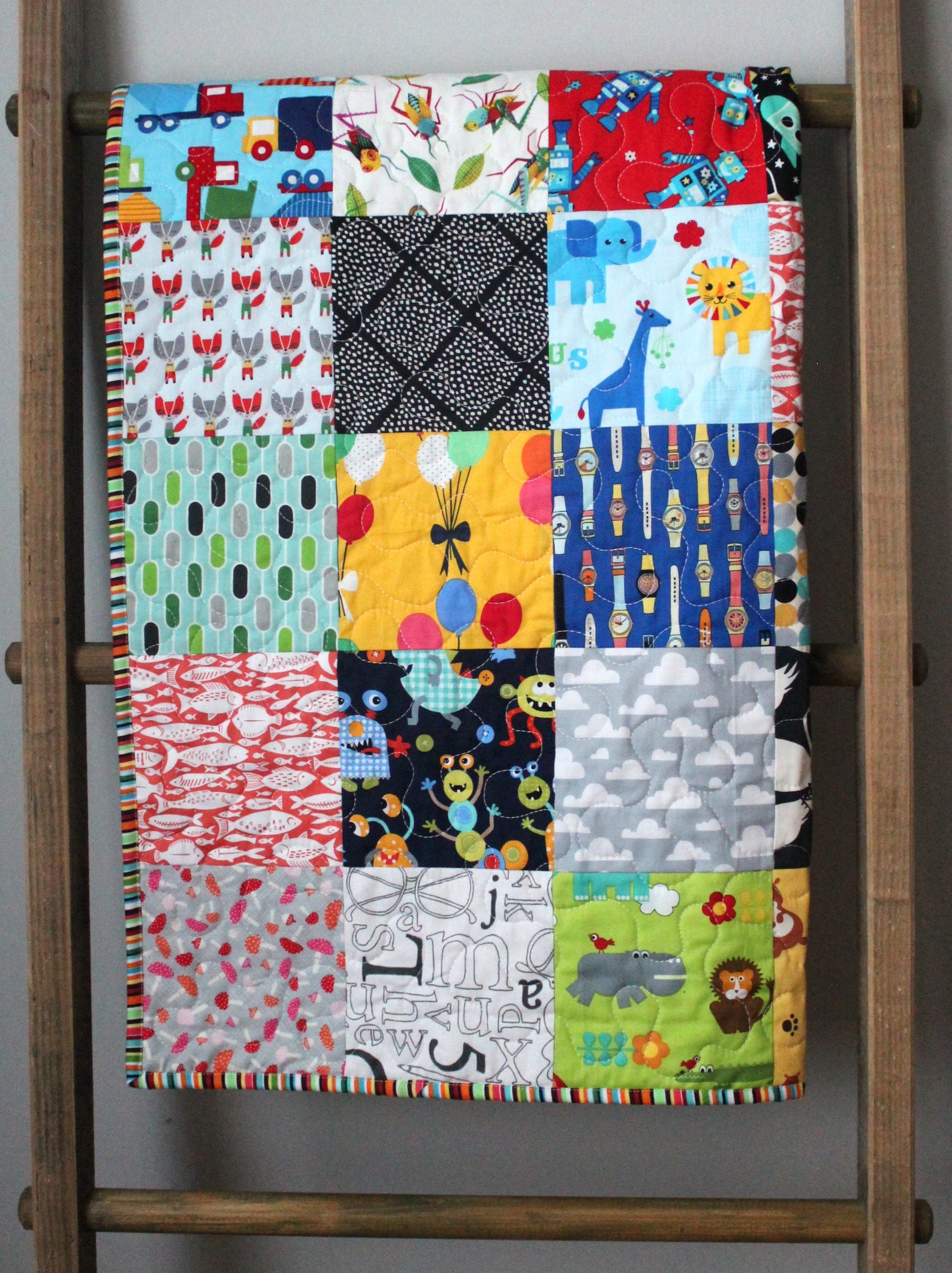 Modern Baby Quilt Stroller Quilt I Spy Quilt Homemade Baby Etsy UK
