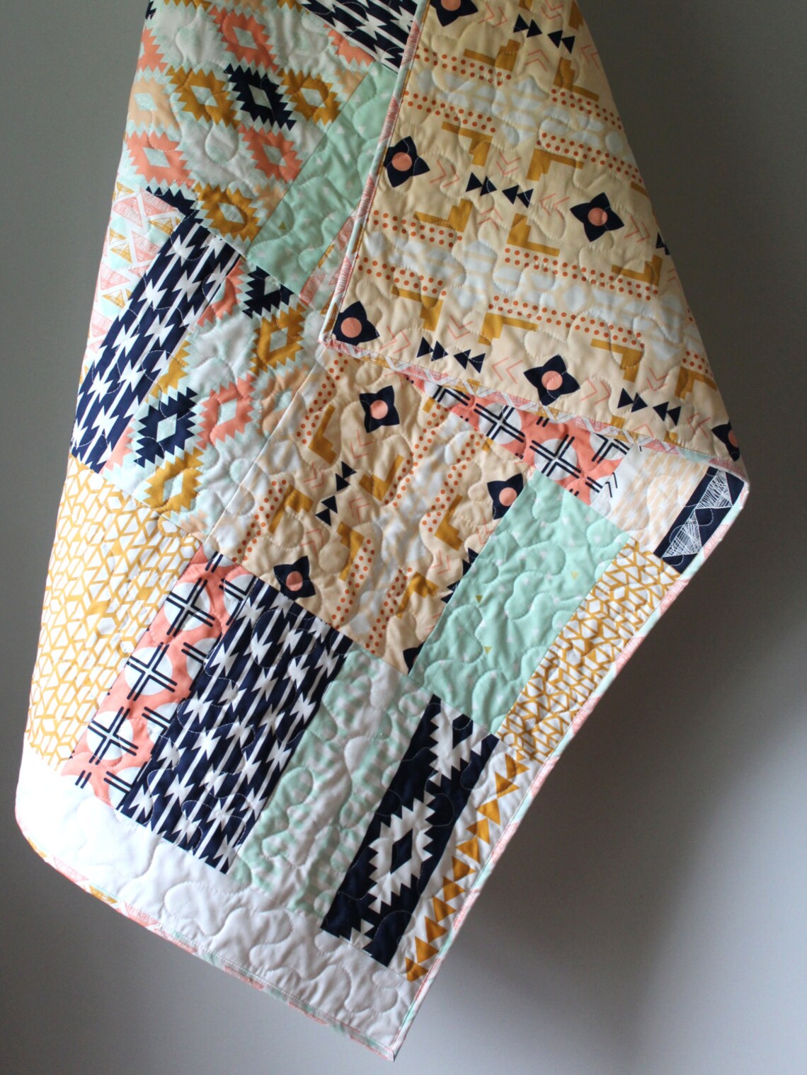 Tribal Baby Quilt Girl Tribal Quilt Arizona Baby Quilt Etsy