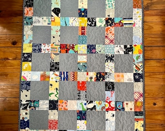 Scrappy Baby Quilt: Handmade I Spy Activity Quilt