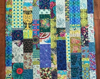 Anna Maria Horner Quilt: Bohemian Floral Improv Lap Quilt