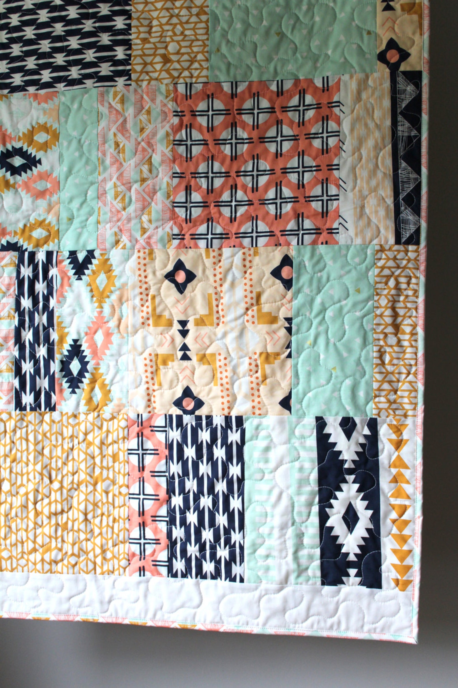 Tribal Baby Quilt Girl Tribal Quilt Arizona Baby Quilt Etsy