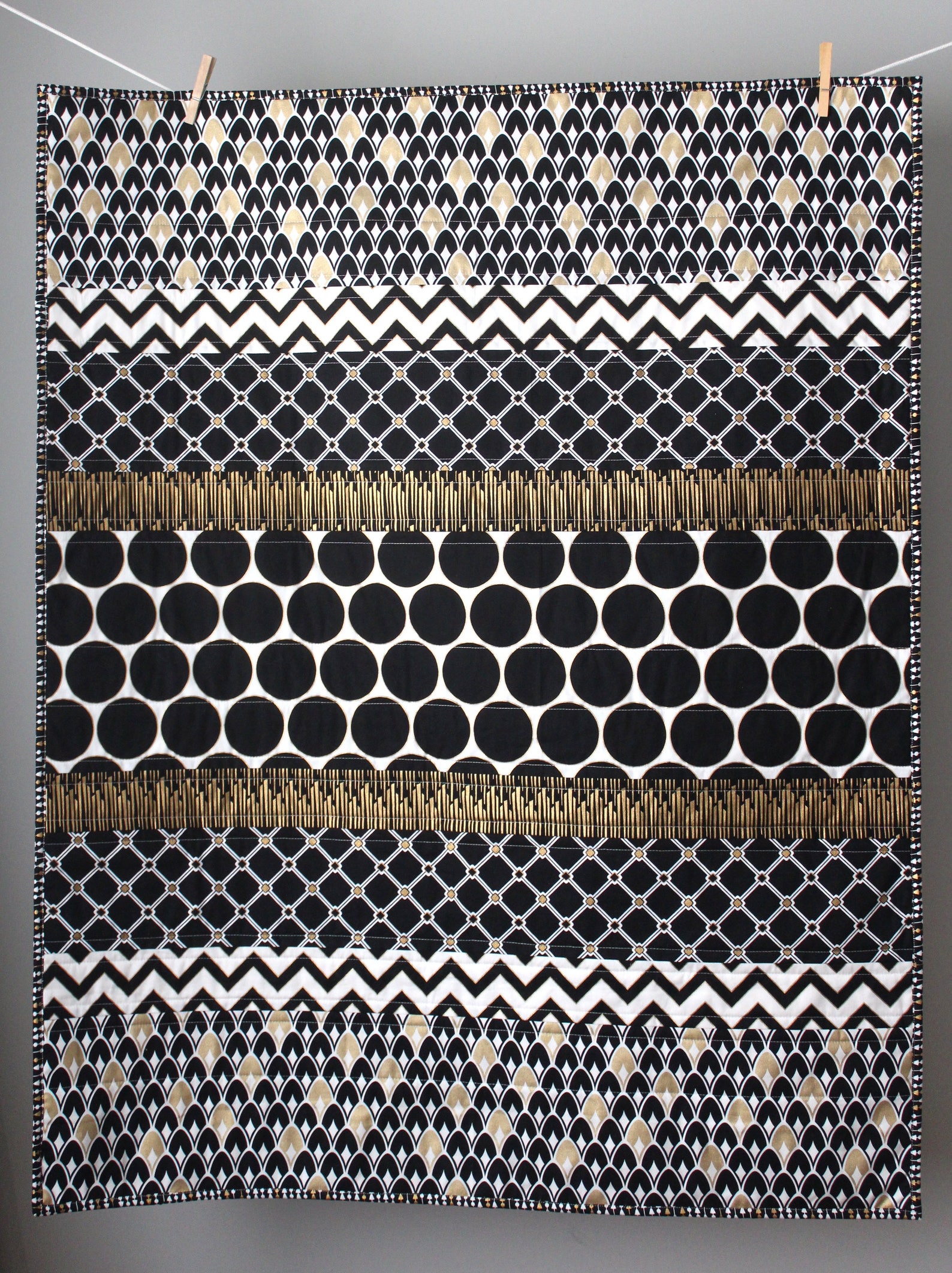 Black and White Baby Bedding Gold Baby Bedding Black White Etsy