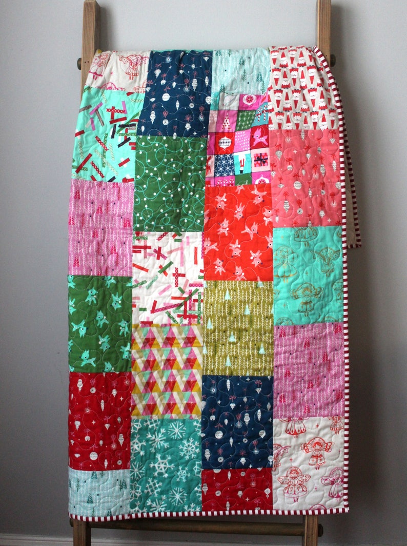 Christmas Quilt Christmas Lap Quilt Christmas Throw Quilt Etsy