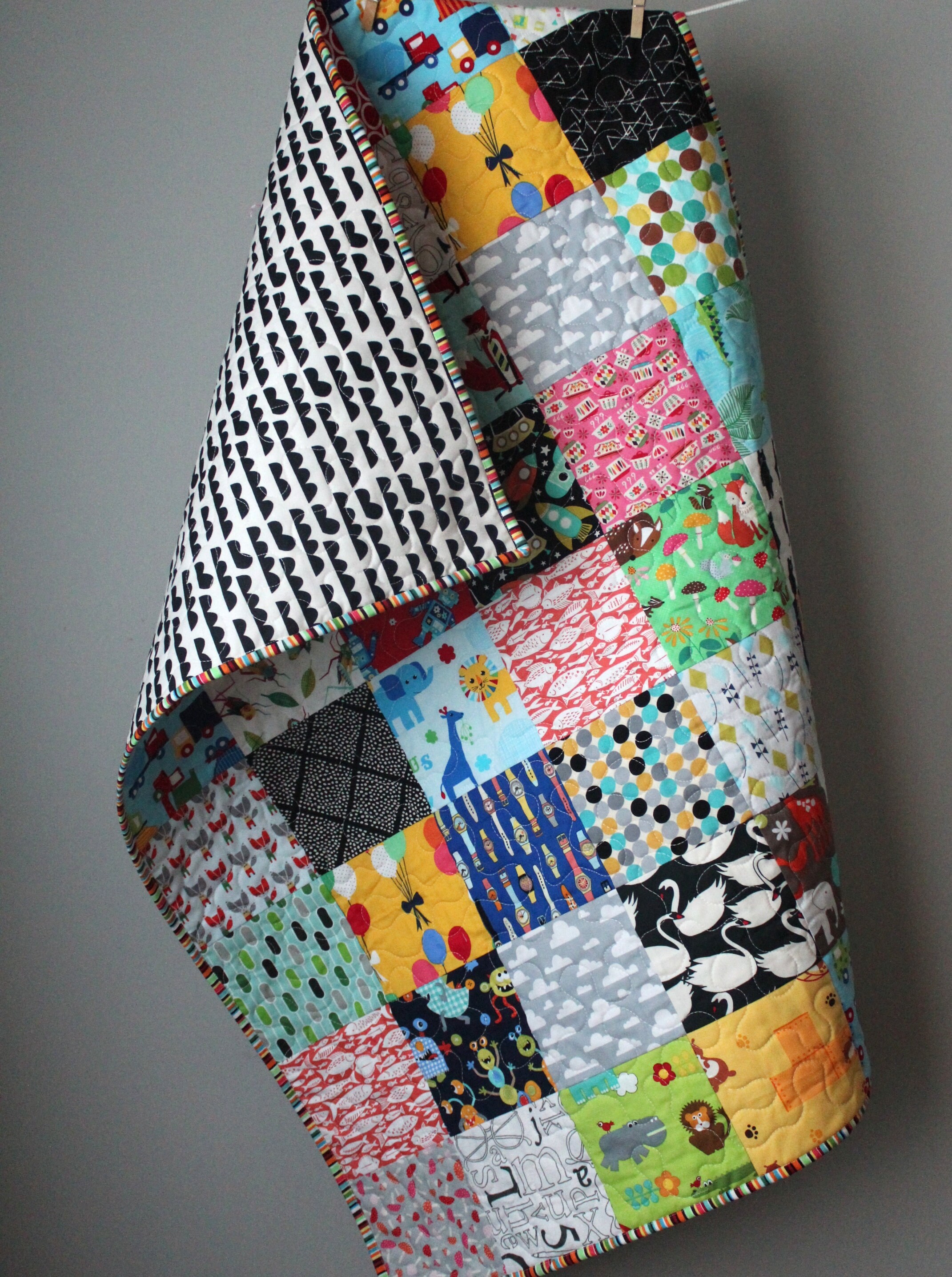 Modern Baby Quilt Stroller Quilt I Spy Quilt Homemade Baby Etsy UK