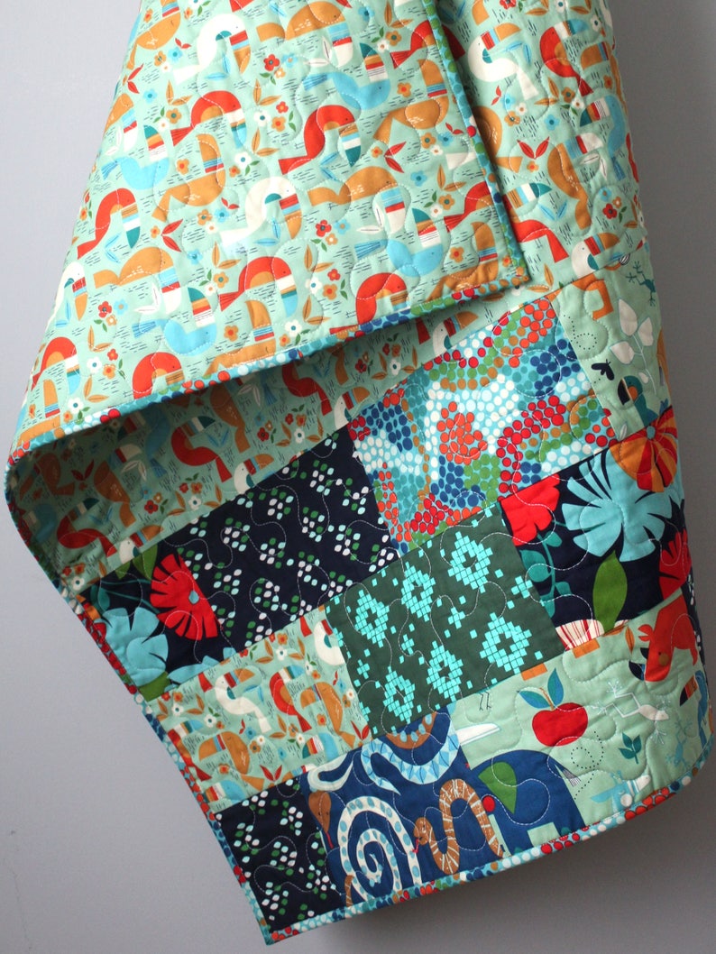 Jungle Baby Quilt Jungle Baby Bedding Rainforest Nursery Etsy