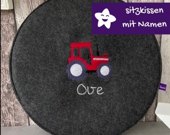 Coussin de siège tracteur tracteur rond feutre maternelle coussin de sol coussin de chaise coussin forêt maternelle