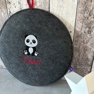 Seat cushion panda panda bear round felt kindergarten nursery cushion floor cushion chair cushion forest kindergarten image 2