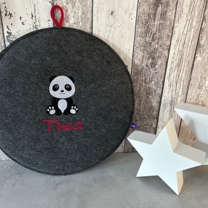 Seat cushion panda panda bear round felt kindergarten nursery cushion floor cushion chair cushion forest kindergarten image 4