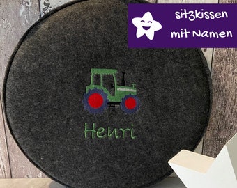 Coussin de siège tracteur tracteur rond feutre maternelle coussin de sol coussin de chaise coussin forêt maternelle