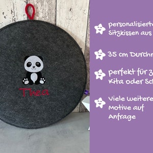 Seat cushion panda panda bear round felt kindergarten nursery cushion floor cushion chair cushion forest kindergarten image 3