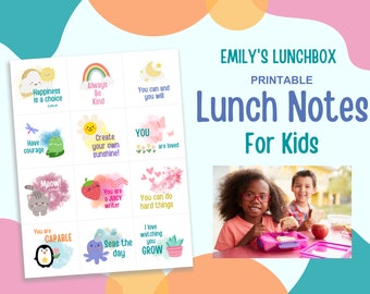 Cute 1 - Emily's Lunchbox: Printable Lunch Notes for Kids