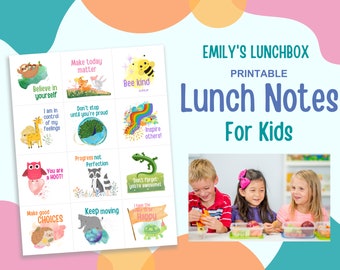 Cute 2 - Emily's Lunchbox: Printable Lunch Notes for Kids