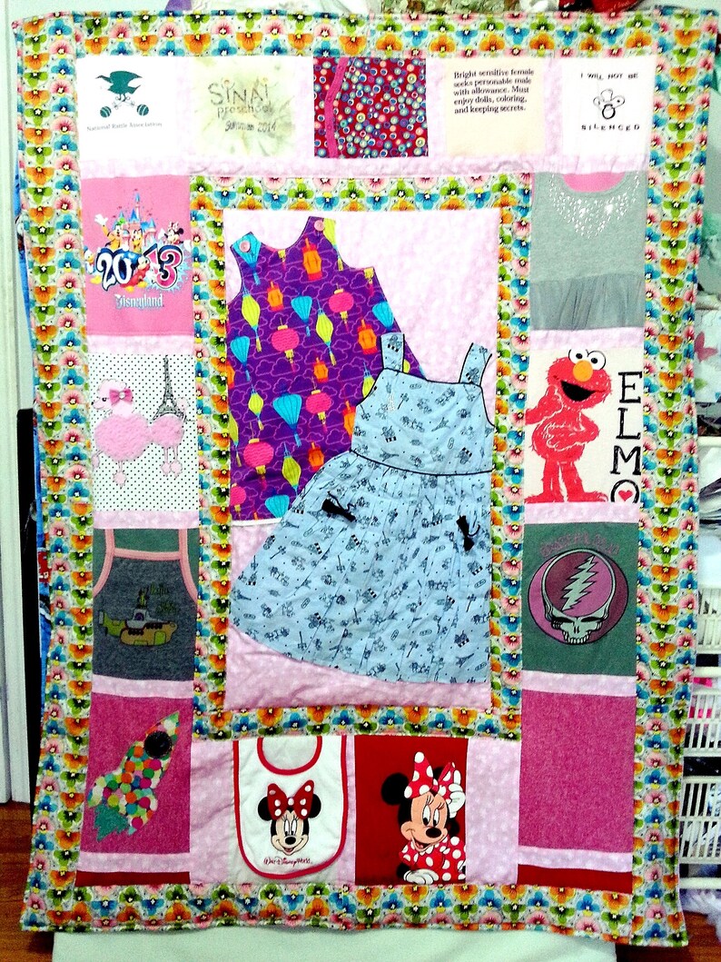Custom Made Memory Quilt, Baby Clothes, Onesie, Tshirt Quilt, Blanket, Personalized Etsy