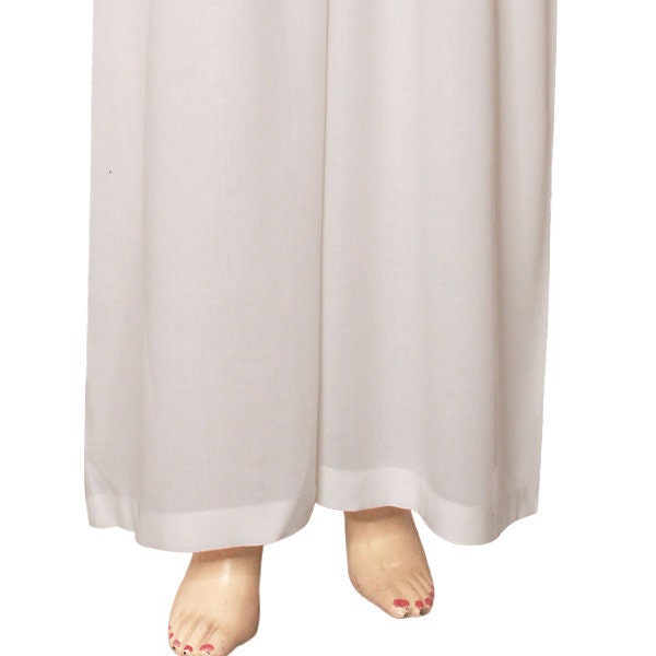 Judy Blue High Waist White Featherweight Palazzo Pants W/ Elastic Waist