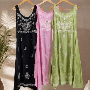 Embroidered Knee Length Dresses - Etsy