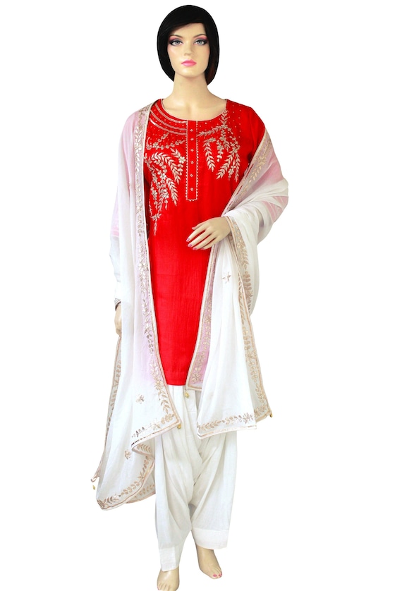 Yusra White Multi Chikankari Khadi Cotton Straight Kurti | Buy Online