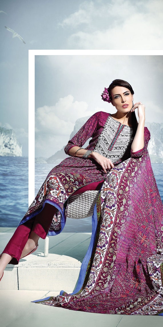 white christmas dresses Gray Pashmina Unstitched Suit With Kani Weaving – Kalasheel main image 1