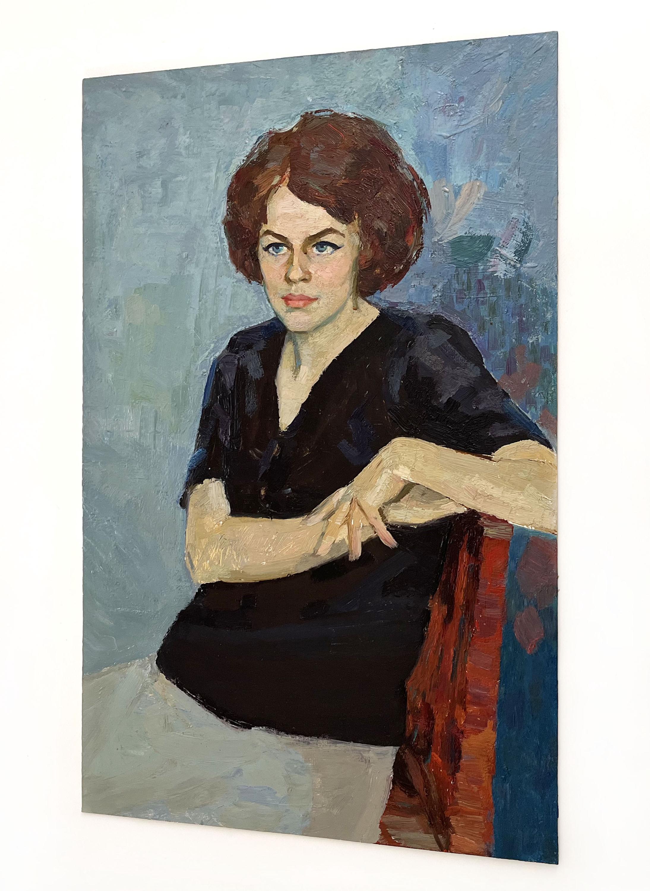 Vintage Original Oil Painting Portrait of a Woman by Ukrainian Artist O ...