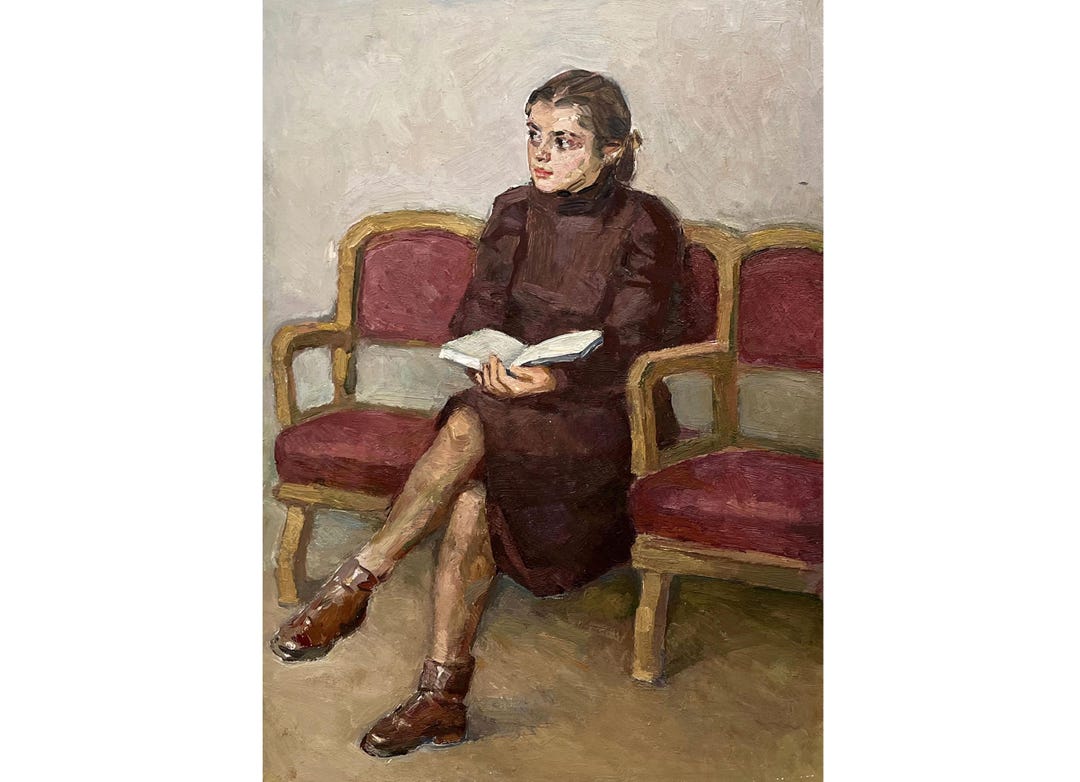 Antique Original Oil Painting by Ukraine Artist T.naumova 1950s, Wall ...