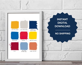 University of Kansas Color Palette Digital Download - KU Home Decor