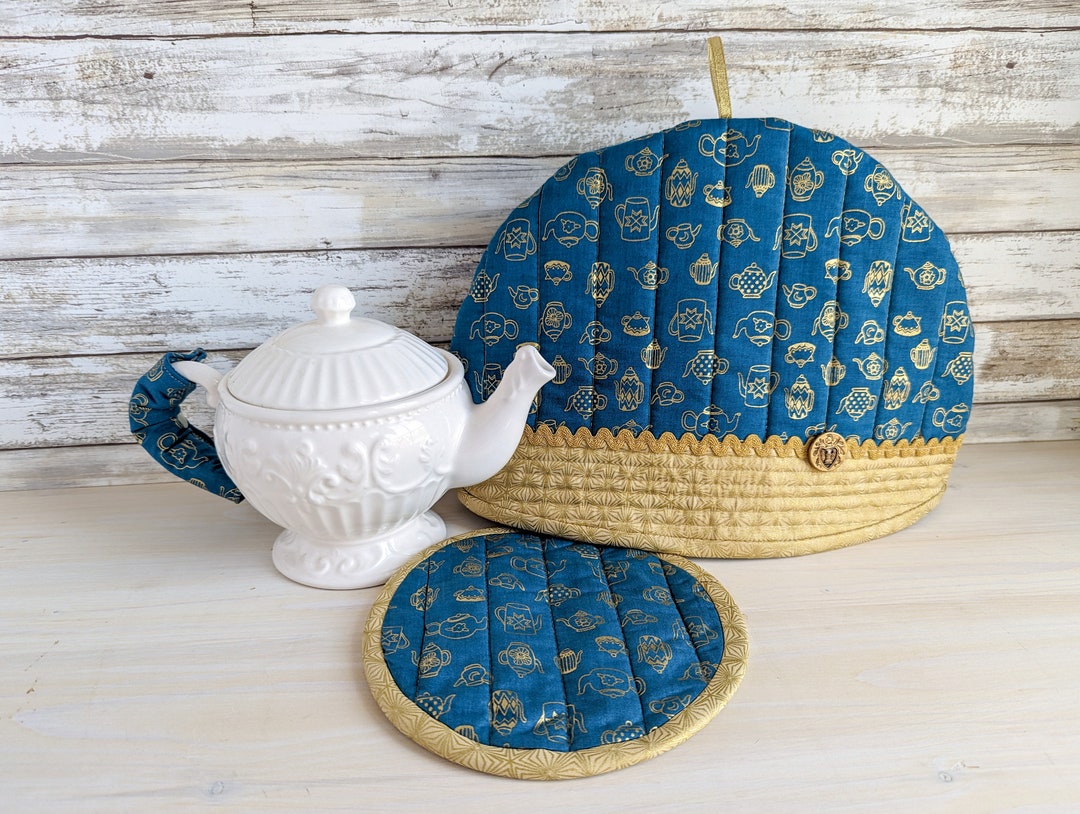 Quilted Tea Cozy 3pc Tea Cozy Set With Trivet and Etsy