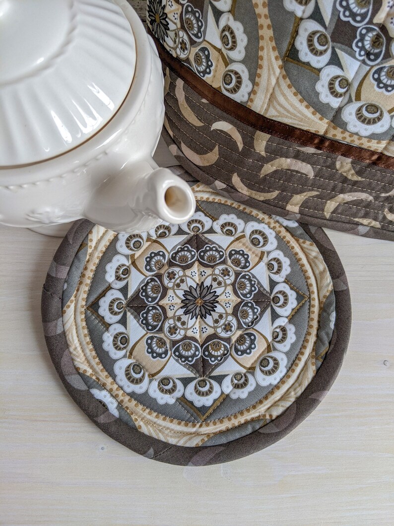 Quilted Tea Cozy 3pc Tea Cozy Set With Trivet and Etsy