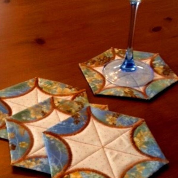 Quilted Star Coasters - set of four