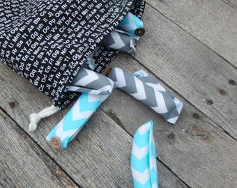 Fabric Hair Rollers; Handmade Hair Curlers; Clothe Curlers; Hair Rollers; Handmade Gift; Gift for Her; Gift for Valentine; Ready to Ship