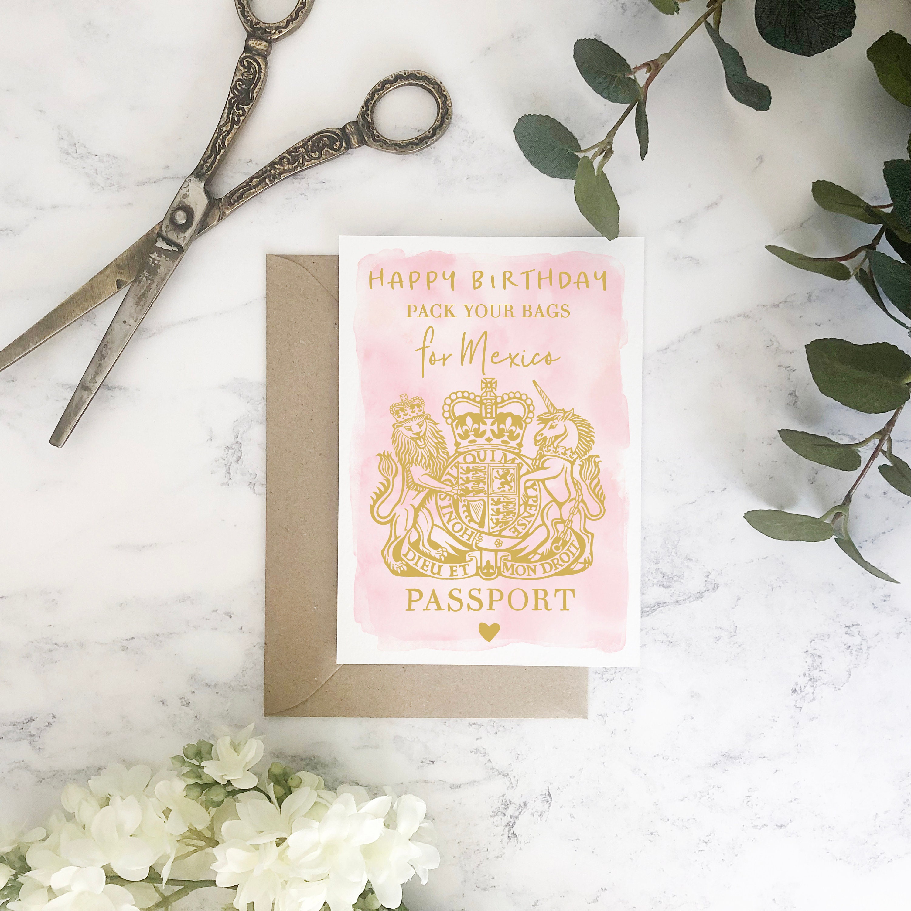 passport birthday card etsy passport birthday card etsy