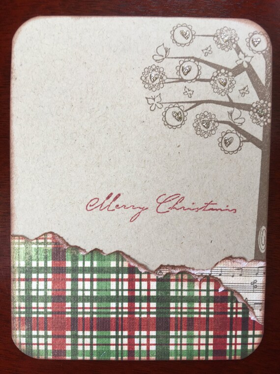 Items similar to Handmade Christmas Card on Etsy
