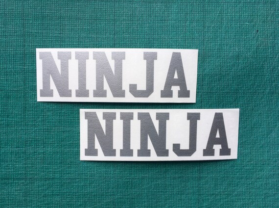 Helmet decals motorcycle stickers removable 2X pcs NINJA