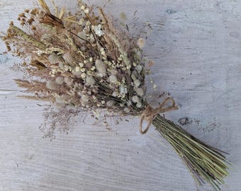 Dried wildflowers and grass bouquet  natural home decoration, biodegradable vase filler