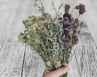 Dried wildflowers and grass mix, wildflowers box, botanical supplies