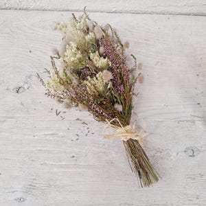 Wildflower bouquet, dried flowers, rustic woodland natural wildflowers arrangement