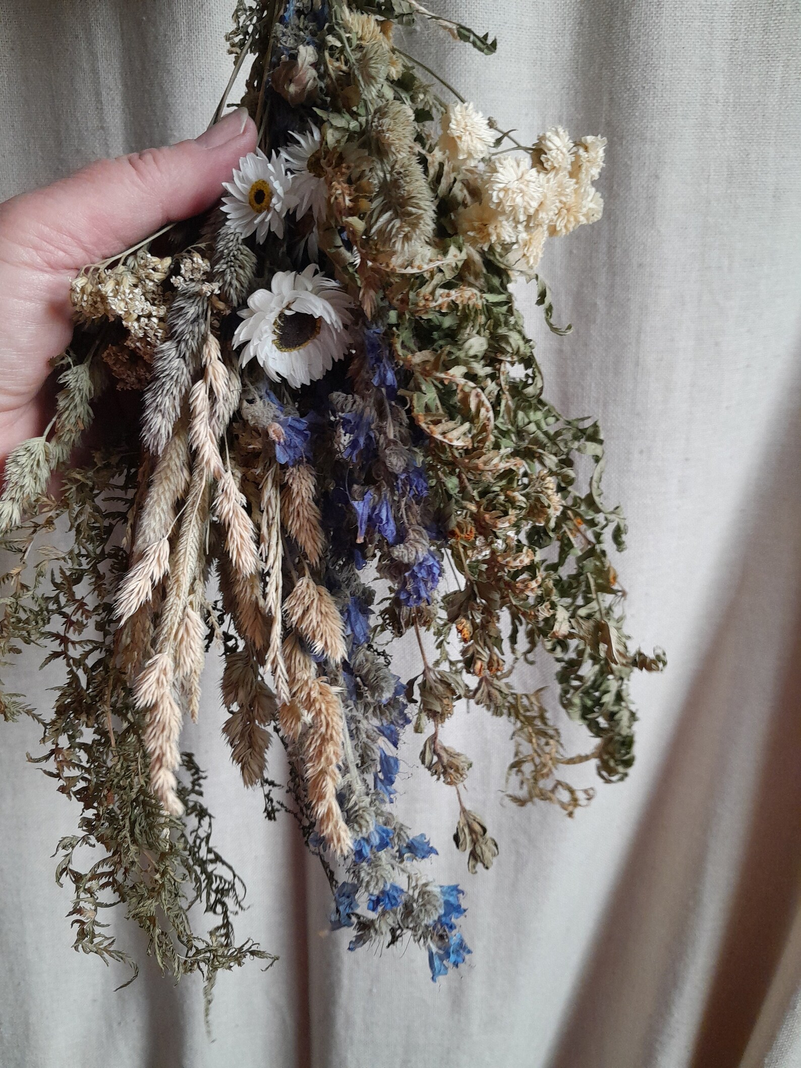 Wildflowers Hanging Rack Wall Decor, Hanging Botanical Natural Decor - Etsy