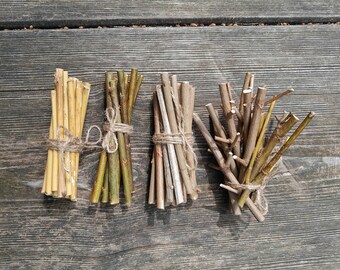 Wood sticks for craft set of 55 cut sticks