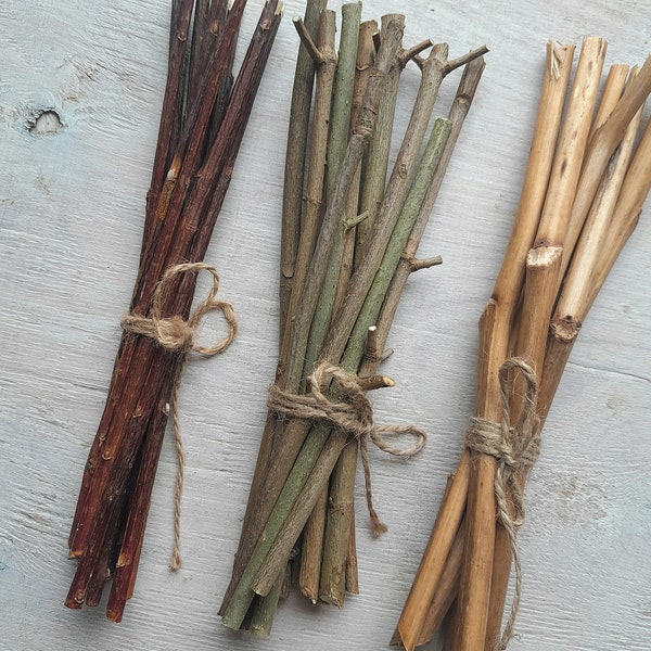 Decorative wood sticks set for decor and craft, rustic natural craft supplies