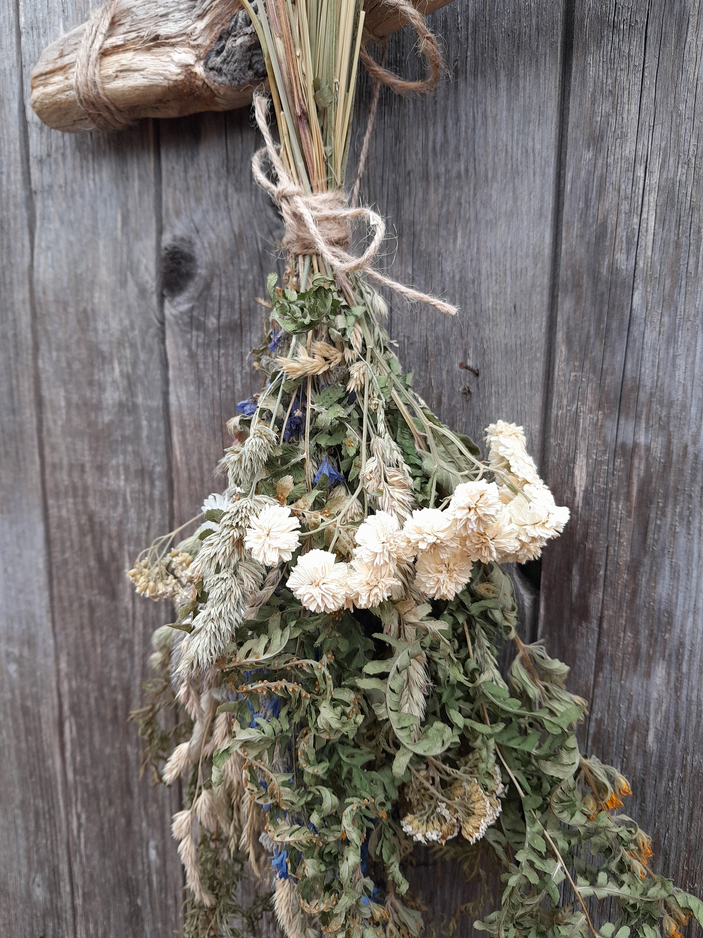 Wildflowers Hanging Rack Wall Decor, Hanging Botanical Natural Decor - Etsy