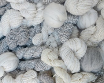 Dream Weave Gift Box - 200g/350/450g British Wool Tops and Handspun yarn / Weaving / Tapestry / Fibre Arts