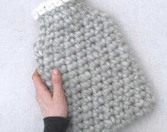 Natural Grey Shetland Wool Hotwater Bottle Cover - 2ltr