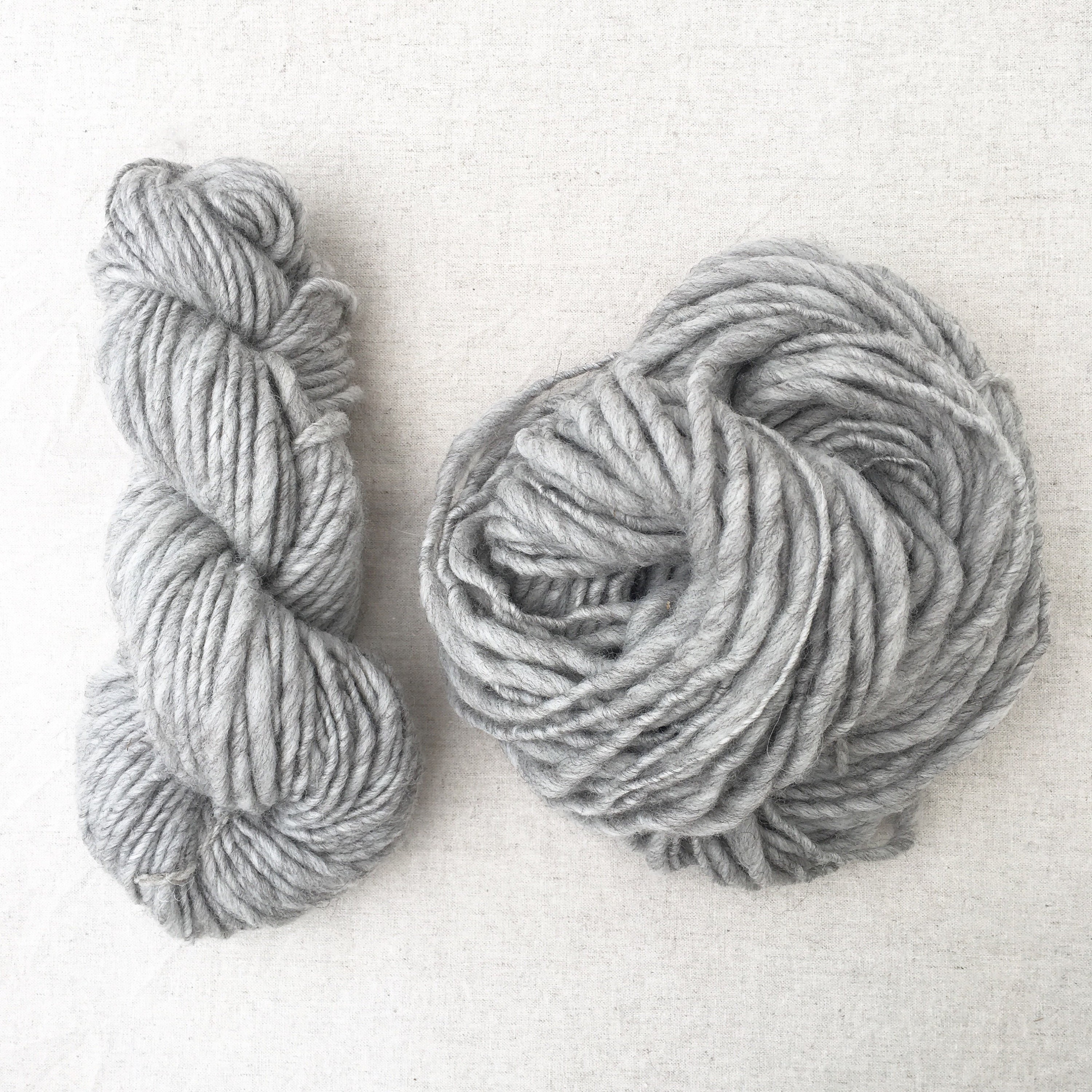 Super Bulky / Shetland Light Grey / Handspun Yarn Hank / Etsy UK