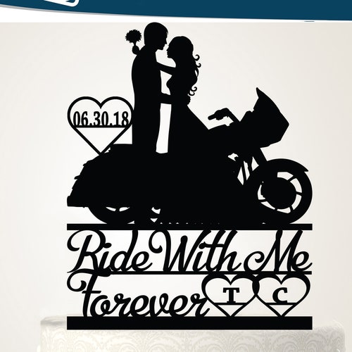 Ride With Me Forever Ultra Classic Motorcycle Cake Topper With Etsy