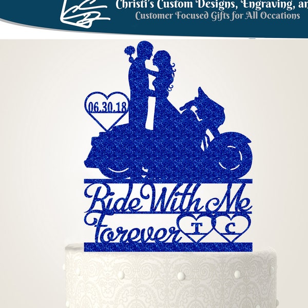 Road Glide Wedding Cake Topper Ride With Me Forever Etsy
