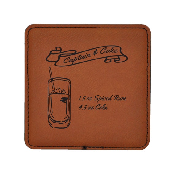 Rum and Coke Captain and Coke Drink Coasters Classic Mixed Etsy