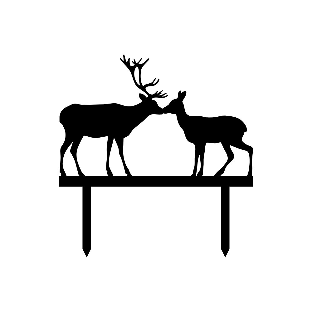 Kissing Deer Buck and Doe Acrylic or Baltic Birch Etsy