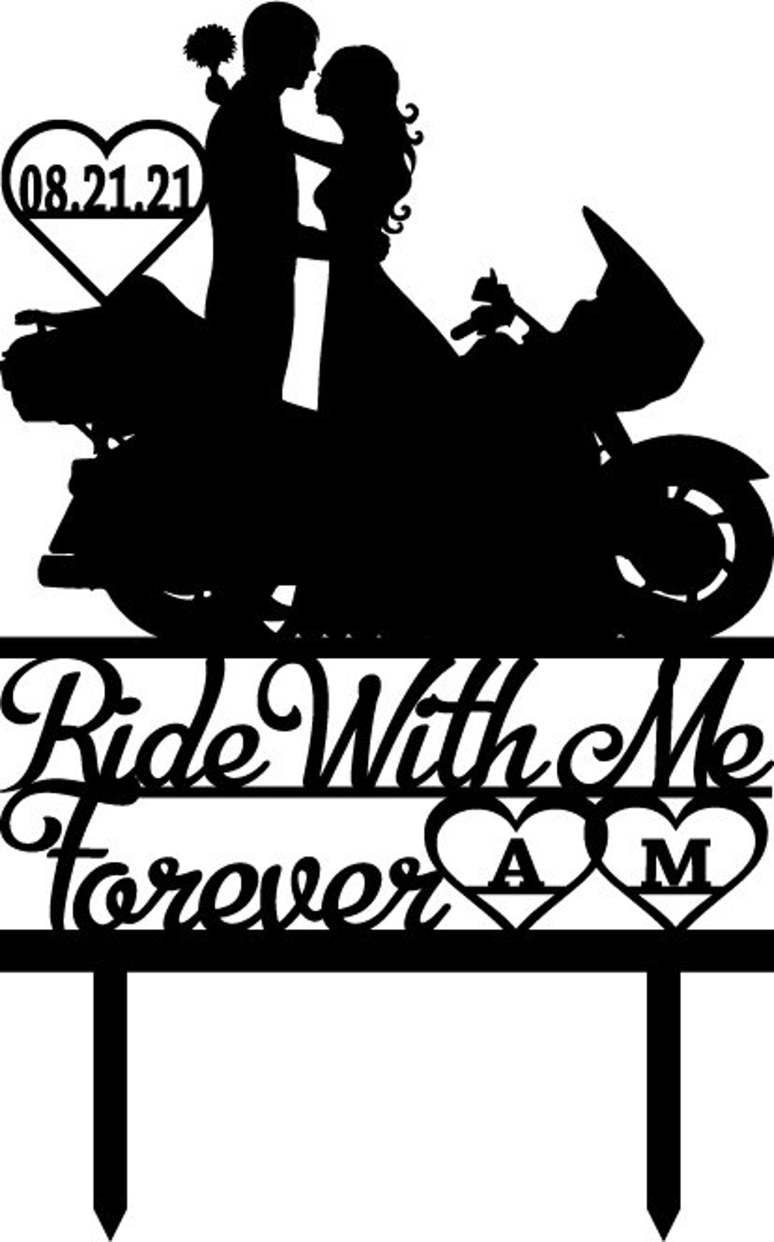 Ride With Me Forever Ultra Classic Motorcycle Cake Topper With Etsy Canada