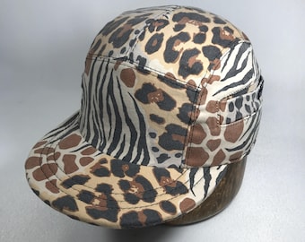 CraftCap Five Panel Hat Custom Animal Carmo Tiger Zebra Leopard