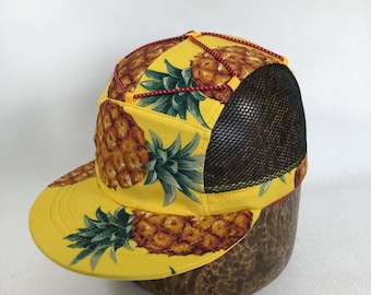 CraftCap Pineapple Five Panel Hat Head Wear Reconstructed 1