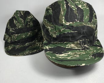 CraftCap Five Panel Hat Custom Tiger Strip Carmo