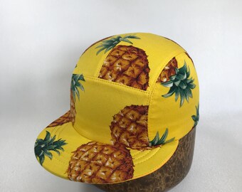 CraftCap Pineapple Five Panel Hat Head Wear Reconstructed 3